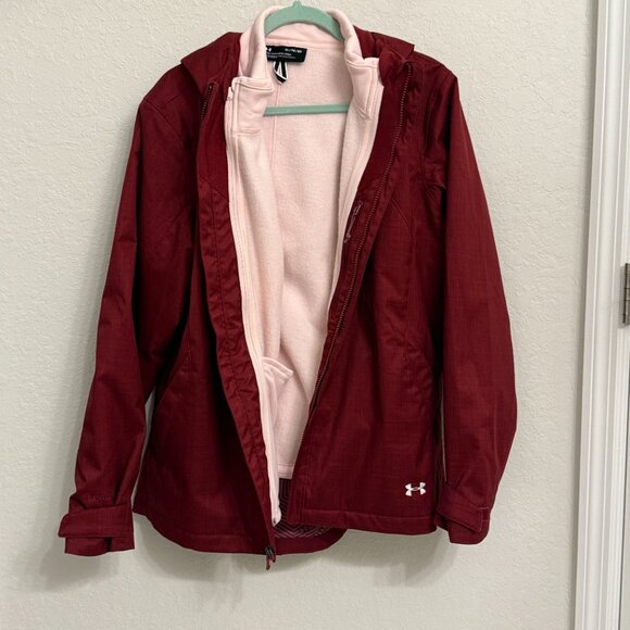 Under Armour (NWOT) Women's ColdGear Infrared Sienna 3-In-1 Jacket, Burgundy, XL - Picture 3 of 8